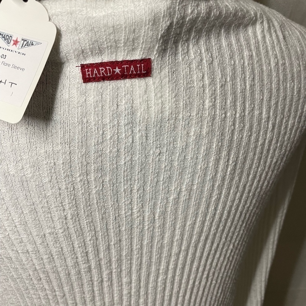 NWT Hardtail forever Women's Long Sleeve  Lace Up Casual Loose V Neck Small   - Picture 3 of 7
